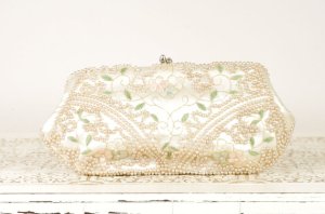 Vintage Beaded Ivory Clutch by DuryeaPlaceDesigns 